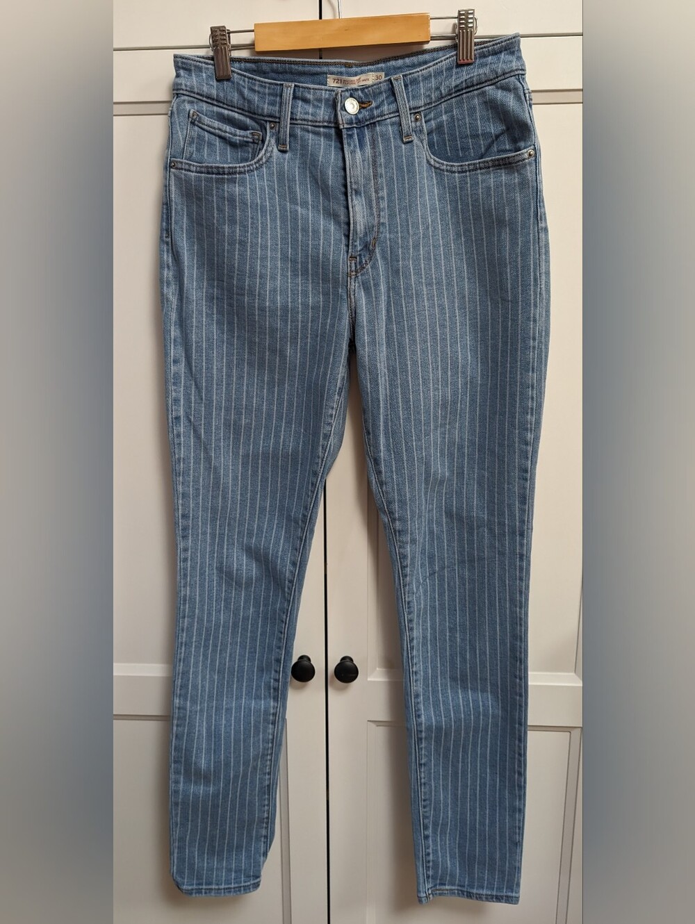 Levi's 721 High-Rise Skinny Pin Striped Women’s Jeans